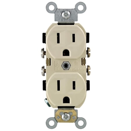 Ezgeneration Straight Blade Receptacle, 5-15R, 15 A, 125V AC, Flush Mount, Grounded EZ649291